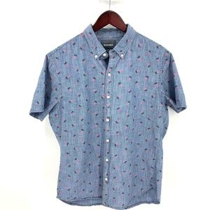 Bonobos Button Up Chambray Shirt Pineapple Print
